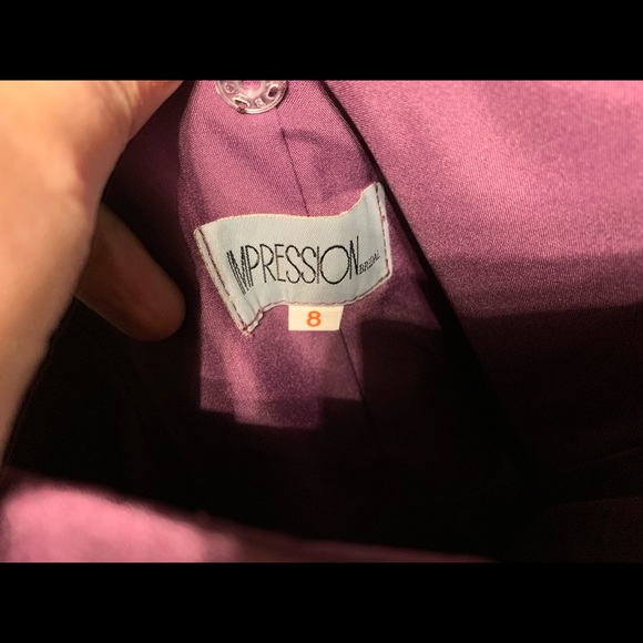 Purple strapless dress - Picture 3 of 3